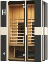 Weka Infrarotkabine Mila 2 mit Glastür in Anthrazit und Braun, B: 137 cm, T: 99 cm, H: 45 cm - Bild 3