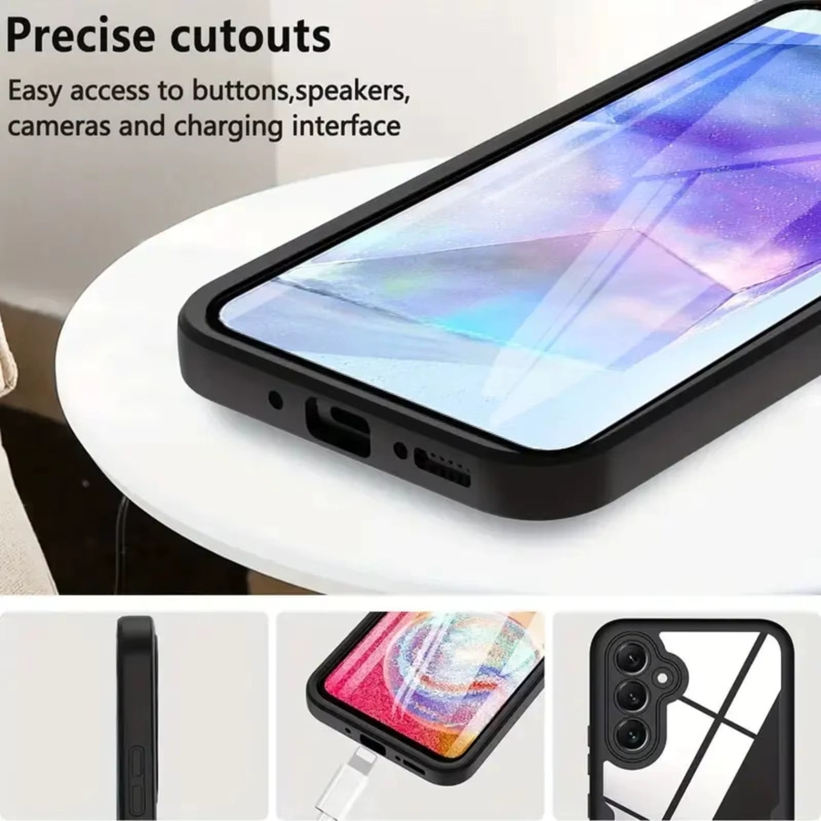 360 Grad All-Inclusive Displayschutzhülle für Samsung Galaxy A57 A56 A55 Serie in Schwarz oder Lila - Bild 4