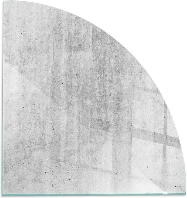 Tulup Glasbodenplatte für Kaminöfen in Grau mit Rohbetonstruktur, B/T: 100 x 100 cm - Bild 1