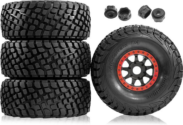 RS RC-Felgen und Reifen für 1/7 ARRMA Mojave 6S und 1/7 UDR, Geklebte Nylon-Räder und -Reifen, Zubehör - Bild 1