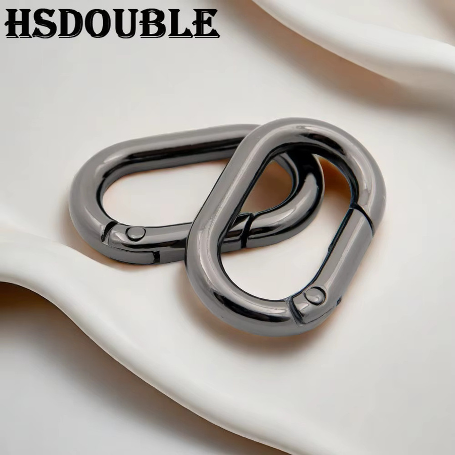 HSDOUBLE Metall O-Ring Oval zum Öffnen für Leder Taschen, Handtaschen und Schlüsselringe, Farbe: Silber, 10er-Pack, Durchmesser: 14-40 mm - Bild 3