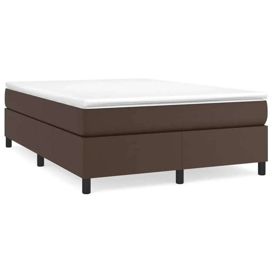 vidaXL Boxspringbett in Braun aus Kunstleder mit B/T: 140 x 190 cm - Bild 2