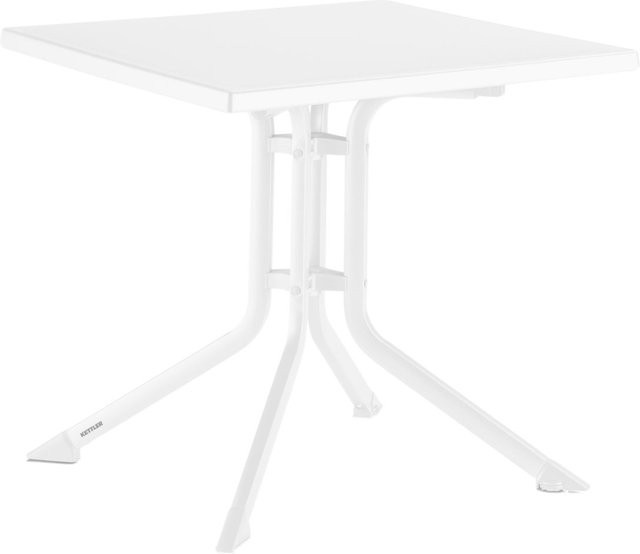 Kettler Klapptisch Boulevard quadratisch in Weiß aus Aluminium und Kunststoff B/T/H: 70 x 70 x 74 cm - Bild 1