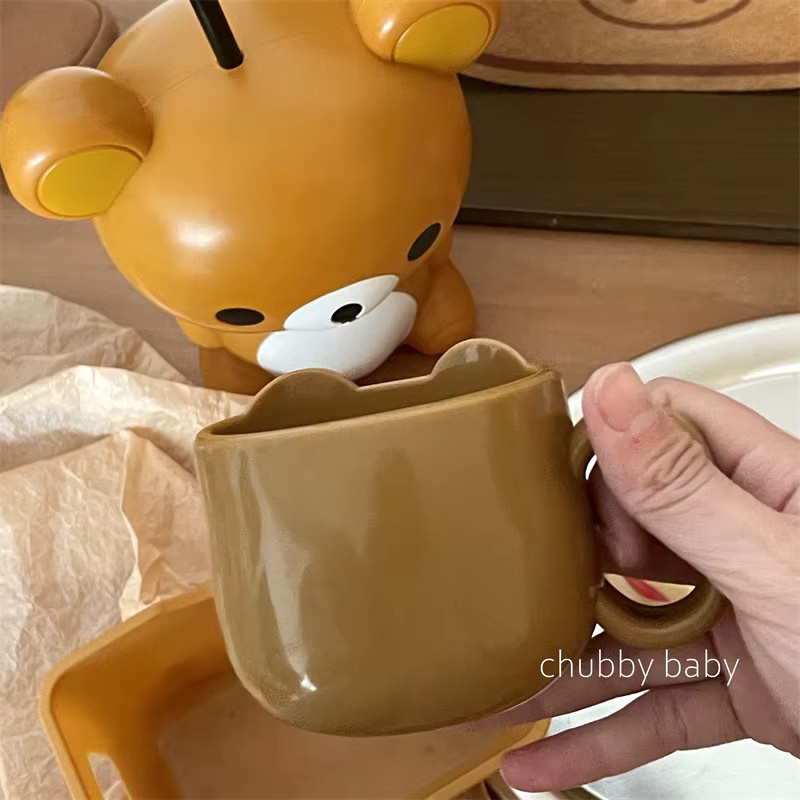 Chubbybaby Rilakkuma Zahnbürstenbecher aus Kunststoff in Braun für das Badezimmer - Bild 3