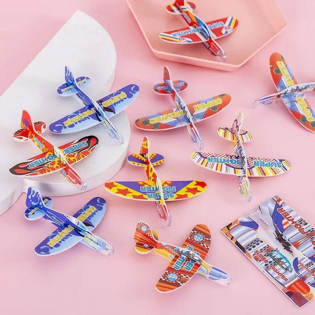 Fashnics Mini DIY Handwurf Fluggleiter, 10/20 Stück, Schaumstoff Flugzeug Spielzeug - Bild 1