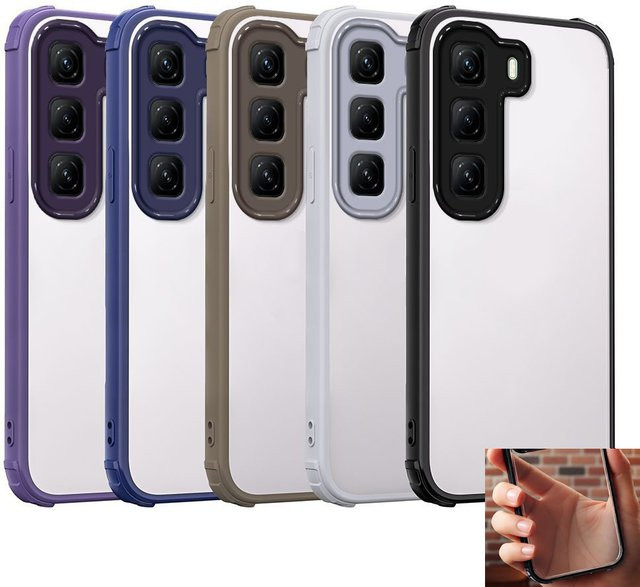 Stoßfeste Handyhülle für Infinix Hot 50 Pro+ / Hot 50 4G / Hot 50 5G mit harter Acryl-Rückseite und Anti-Drop-Schutz in Blau - Bild 1