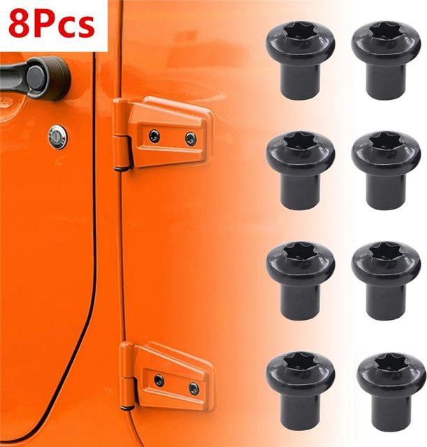 Skyfree 8er Set Türscharnier Mutter Schraube 6511744AA Schwarz Passend Für Jeep Wrangler 2007-2018 - Bild 1