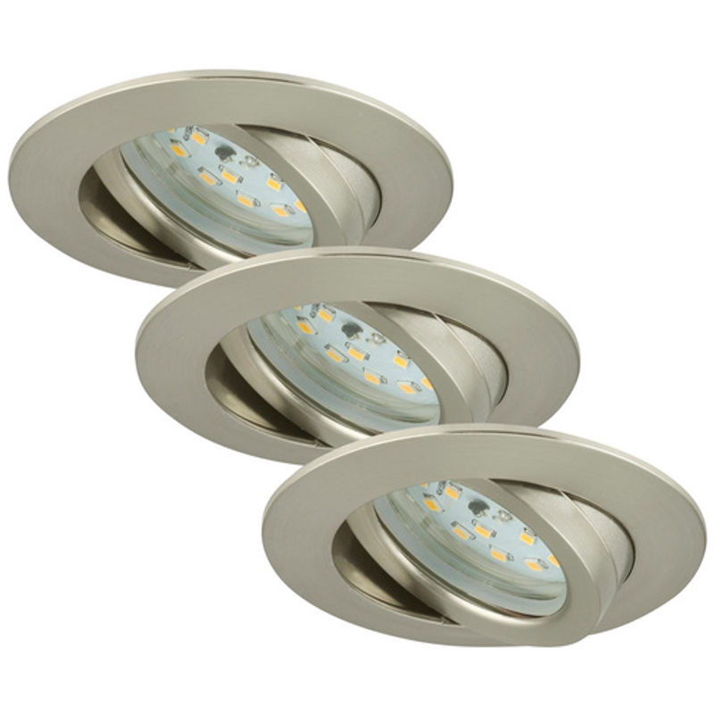 Briloner LED Einbauleuchten Attach Set, dimmbar, rund, Matt-Nickel, Einbautiefe: 3 cm - Bild 2