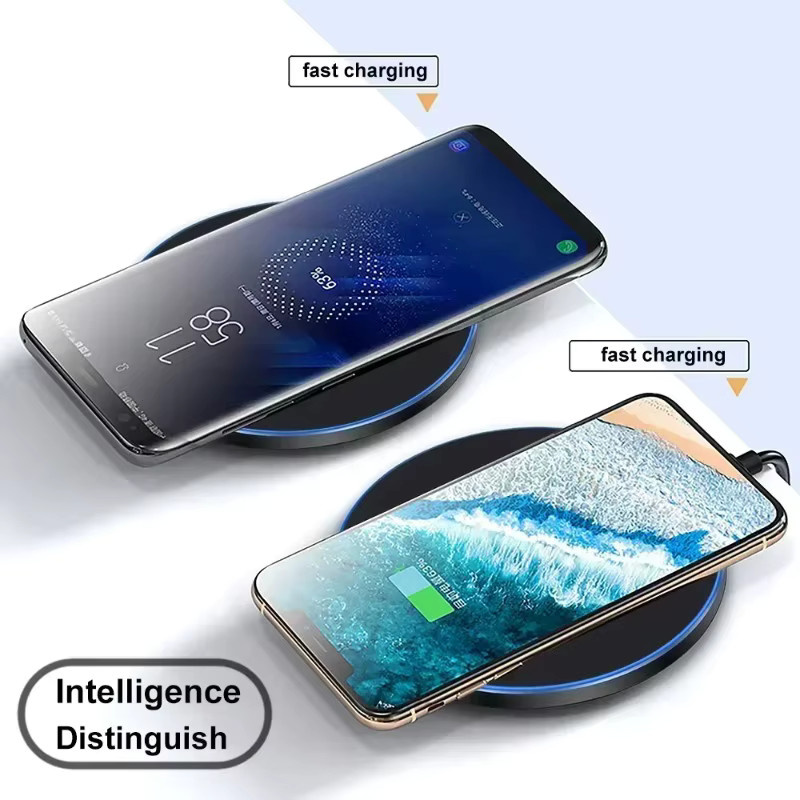 Opansten LED Drahtloses Ladegerät Pad in Schwarz für iPhone, Samsung und Xiaomi mit Schnellladefunktion - Bild 5