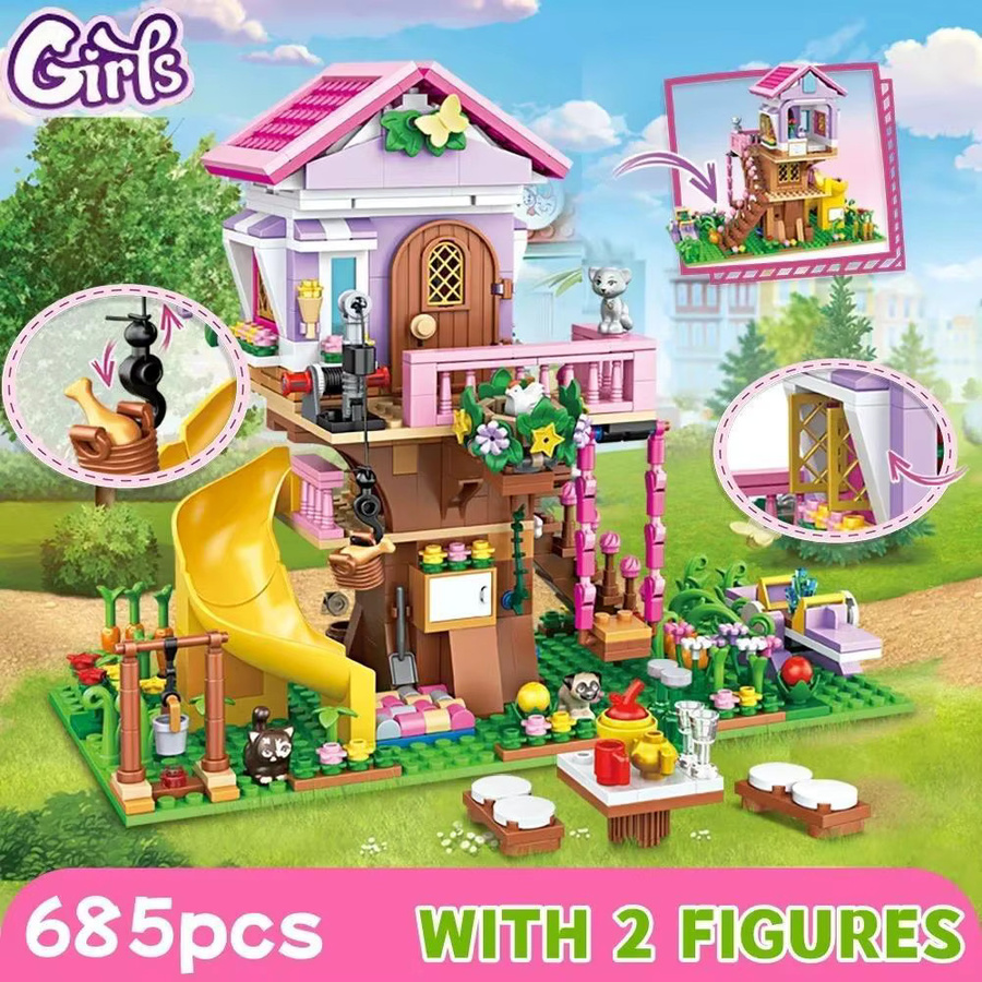 Bausteine Haus Villa Schloss, 685 Teile, Mädchen Modell Figuren Spielzeug - Bild 2