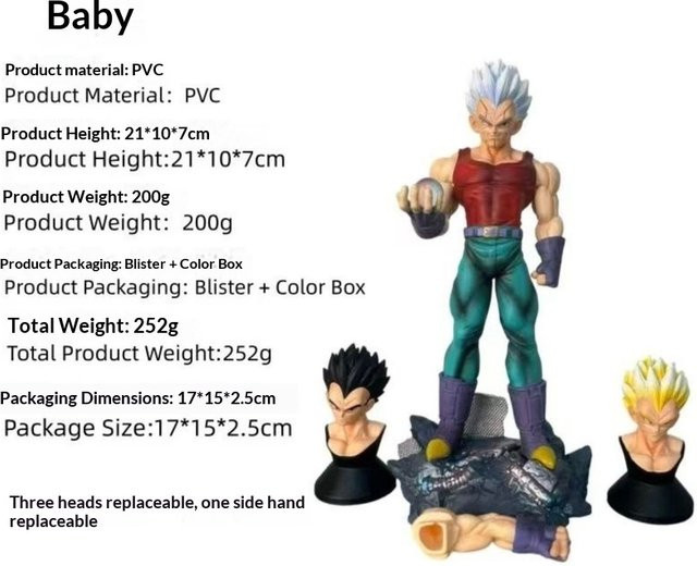 Bandai Dragon Ball Beijita Super Saiyajin Leuchtkugel Modellstatue Puppe - Bild 1