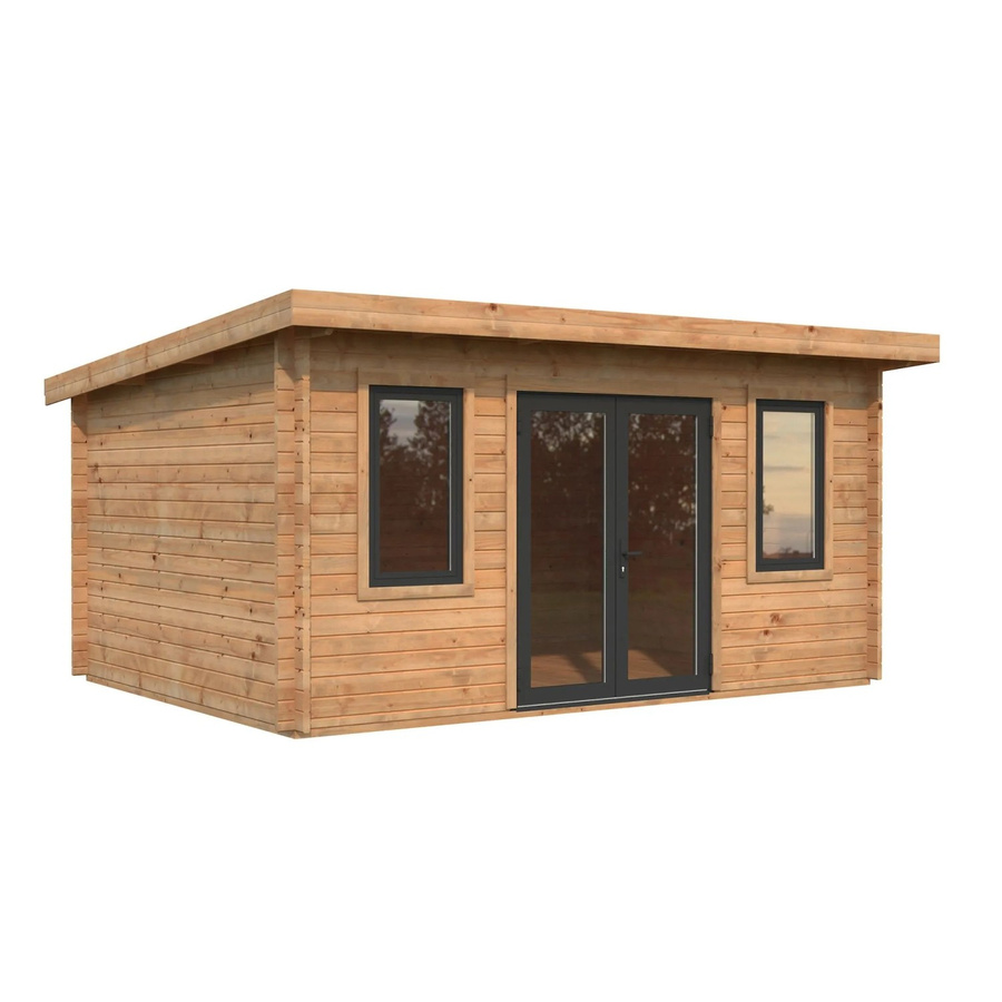 Palmako Gartenhaus Lisandra aus Fichtenholz in Braun mit Pultdach und Boden B: 470 cm, T: 350 cm, H: 244 cm - Bild 2