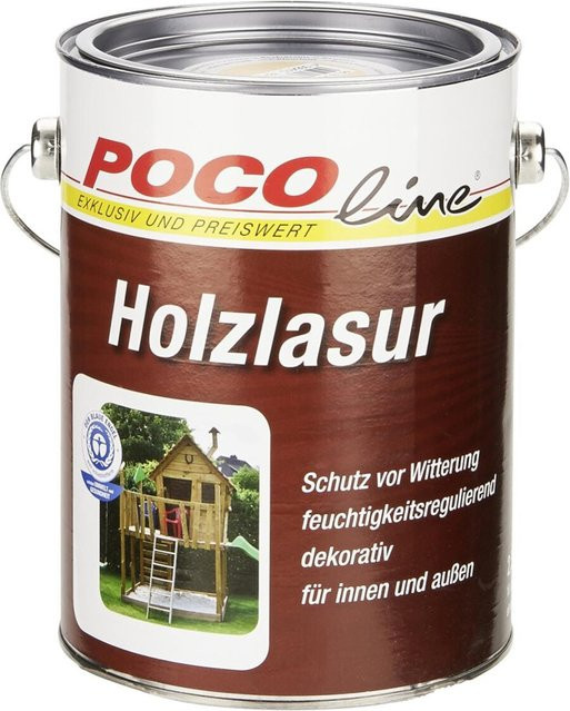 POCOline Acryl Holzlasur wasserbasiert farblos satin-glänzend 2,5 l - Bild 1