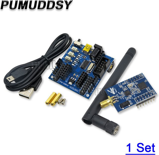 PUMUDDSY Zigbee-Modul CC2530 UART Wireless Core Board mit Sensorknoten Baseboard und CC2530F256 Serial Port 2,4 GHz in Blau - Bild 1