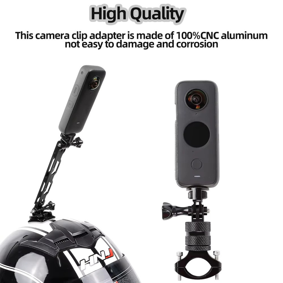 EXSKOF 1/4 Zoll Adapter Stativhalterung aus Aluminiumlegierung in Schwarz für GoPro Hero 13 12 11 10 9 8 SJCAM Insta360 AKASO DJI Osmo Action Kamerazubehör - Bild 4