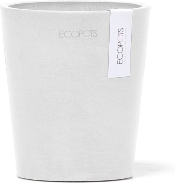 Ecopots Pflanztopf Morinda Weiß B: 11 cm, H: 12,4 cm - Bild 1