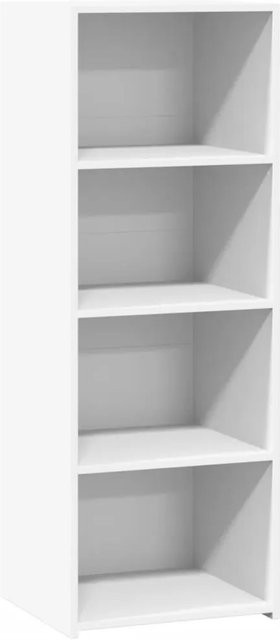 vidaXL Highboard Weiß aus Holzwerkstoff mit internen Regalen, B/T/H: 45 x 41 x 124 cm - Bild 1