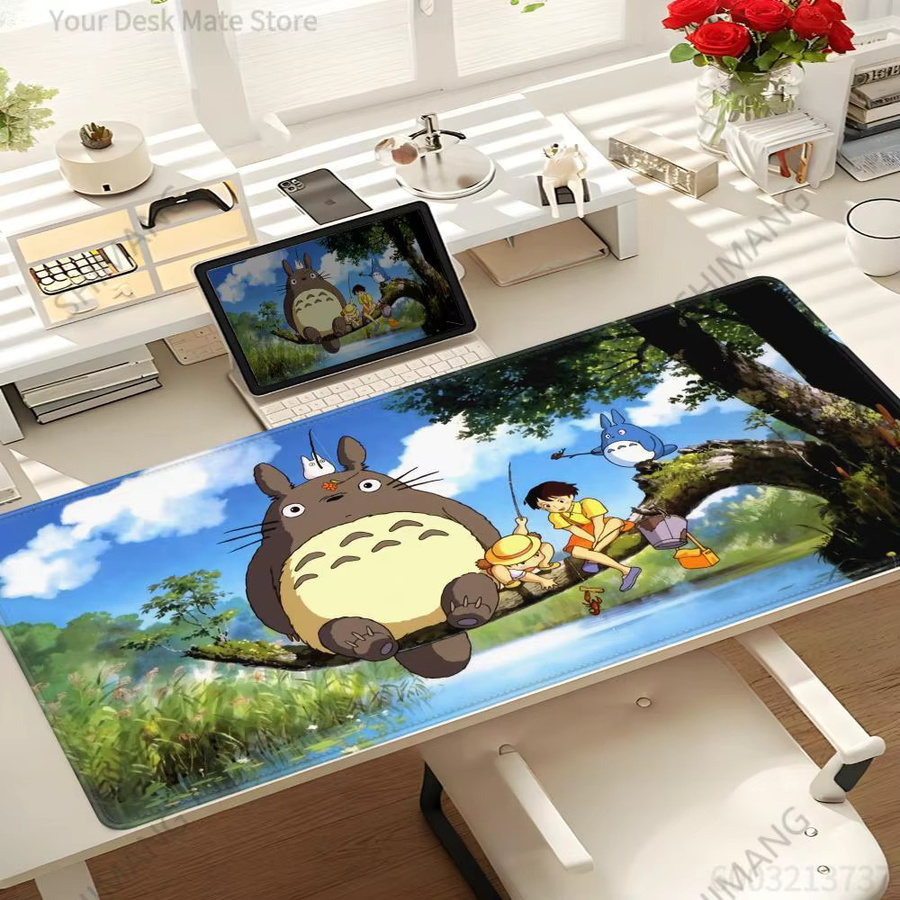 Bandai Anime Kawaii Mauspad mit T-Totoro Motiv in Multicolour, große rutschfeste Schreibtischunterlage für Büro und PC - Bild 2