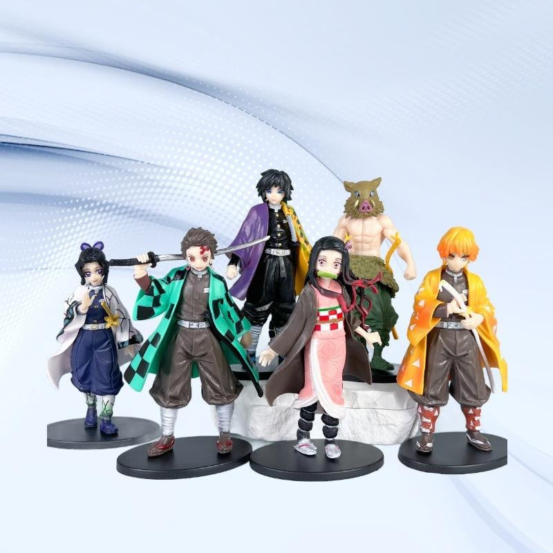 Fashnics Demon Slayer Kimetsu no Yaiba Kamado Tanjirou Agatsuma Zenitsu Nezuko Actionfigur PVC Modell Spielzeug - Bild 1
