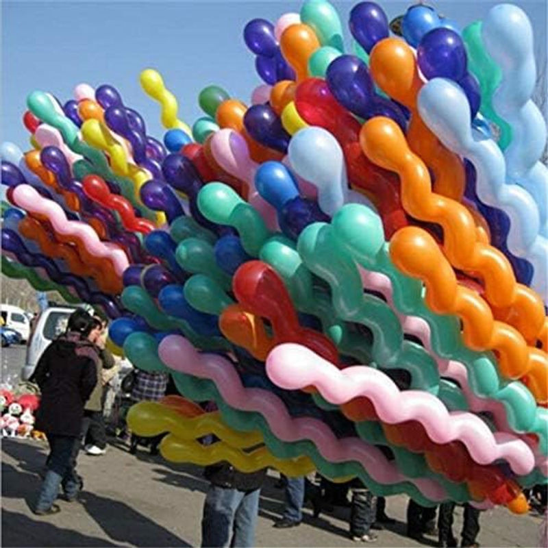 100 Stück bunte Latex-Spiralballons in 40 Zoll für deine Geburtstagsfeier und Mottoparty, mehrfarbig - Bild 1