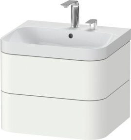 Duravit Möbelwaschtisch Happy D.2 Plus in Weiß Matt mit 2 Schubkästen, B/T/H: 57,5 x 49 x 48 cm - Bild 1