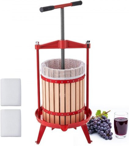 VEVOR Manuelle Zitruspresse aus Holz, Saftpresse für Orangen und Zitrusfrüchte, 18 l, Rot - Bild 1