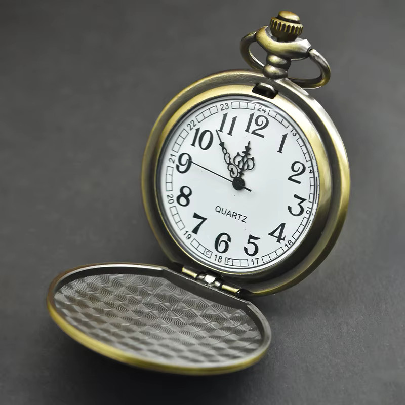 wecin Taschenuhr, Bronze, Messing, Quarz, Unisex, Vintage - Bild 3
