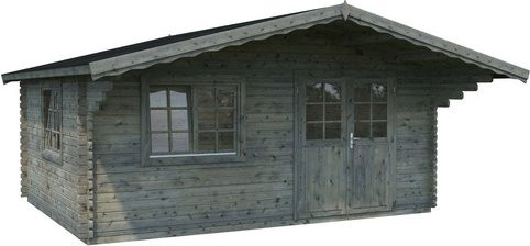 PALMAKO Blockbohlenhaus Sally aus Holz in Grau, B/H/T: 577 x 267 x 390 cm - Bild 1
