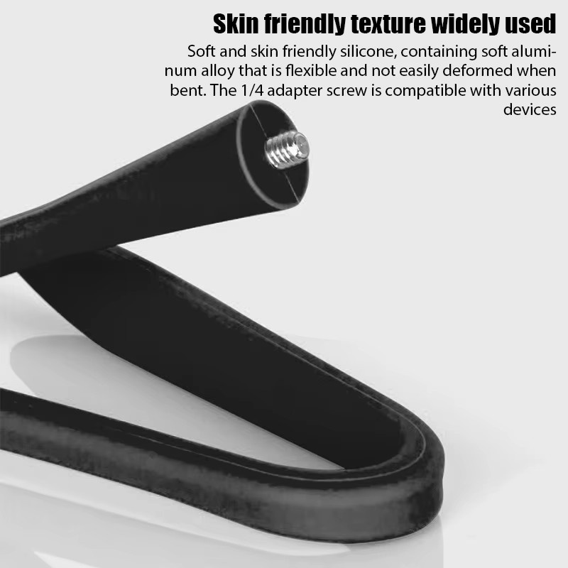YTYIN Universal Lazy Bracket Handyhalter Schwanenhals Ständer mit Clip-Halterung für iPhone, Xiaomi und Samsung in Schwarz - Bild 4