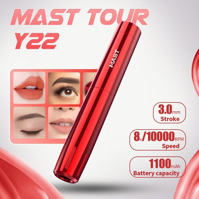 Mast Tattoo Tour Y22 Permanent Make-up Tattoo Maschine, 3,0 mm Hub, 1200 mAh Batterie - Bild 1