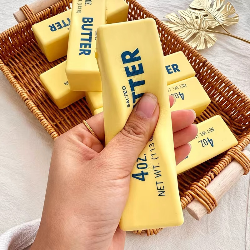 ZYF Weicher Butter-Schleim, langsam aufsteigend, 2-teiliges Set, Gelb - Bild 4