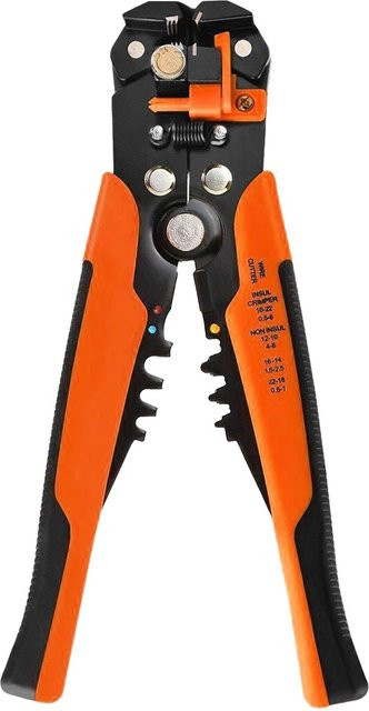 Automatische Kabelabisolierzange von Kkmoon in Orange, 8 Zoll, aus Chrom-Vanadium-Stahl und Edelstahl - Bild 1