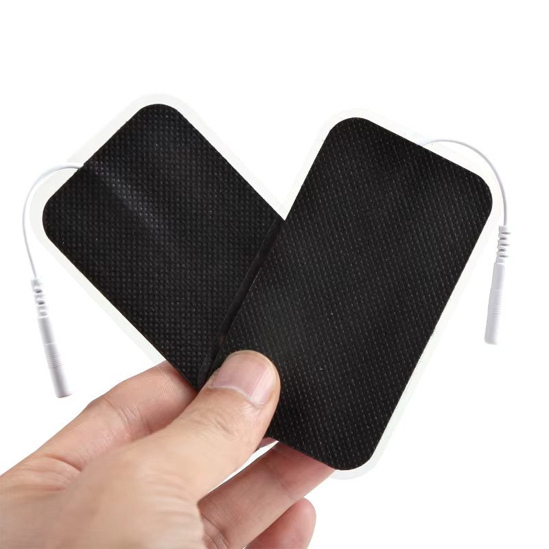 Yinhang EMS Elektroden Pads Ersatz Set in Schwarz, Selbstklebende Leitfähige Gel Patches für Elektrische Muskelstimulatoren, B/H: 5 x 9 cm - Bild 2