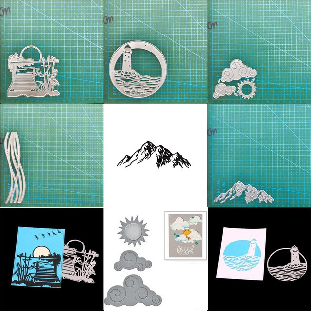 Bergwasser Metall Schneidwerk Schablonen für DIY Scrapbooking und dekorative Prägung in Silber - Bild 1