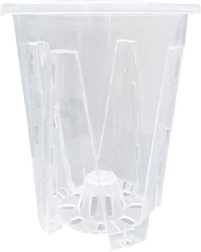 NexGoods Transparenter Orchideentopf mit Drainagelöchern für Phalaenopsis und Zimmerpflanzen, Farbe: Transparent - Bild 1