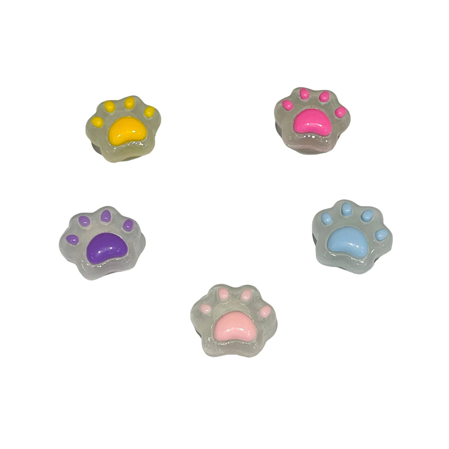 Happye&TiTi Schuh Charms, Hund Pfote Drucke, Harz, Leuchtend, 5 Stück - Bild 2