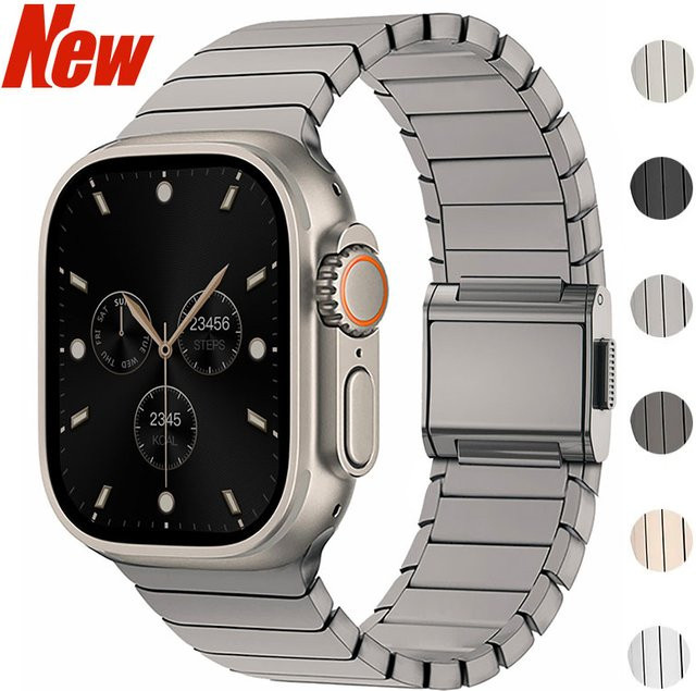 CAOWTAN Uhrenarmband Titan, Silber, Unisex - Bild 1