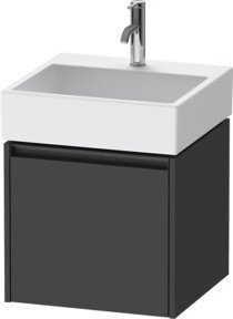 Duravit Waschtischunterschrank Ketho.2 in Graphitgrau Matt, wandhängend mit 1 Auszug, B/T: 48,4 x 46,0 cm - Bild 1