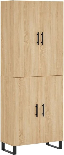 vidaXL Highboard Sonoma-Eiche mit Schwenktüren, B/T/H: 69,5 x 34,0 x 180,0 cm - Bild 1