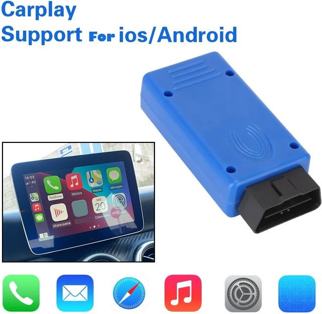 XMSJ Auto-Aktivierungstool für Mercedes-Benz A/B/CLA mit Apple/Android OBD2 NTG5 S2 CarPlay Original-Protokollkommunikation in Blau - Bild 1