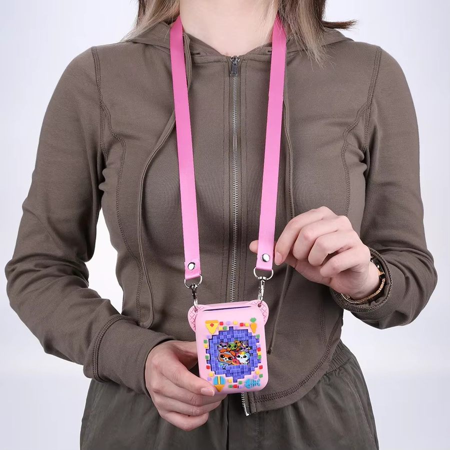 ALLOYSEED Silikon Schutzhülle für Bitzee Digital Pet Interaktives Virtuelles Spielzeug in Pink und Purple - Bild 3