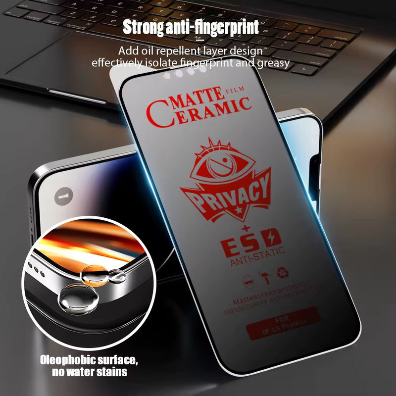 Caynes Anti-Spy Mattfolie Displayschutz aus Keramikmembran für Samsung Galaxy A56 5G A55 A54 A53 A52 A51 A50 A36 A32 A17 A16 A15 A73 in Transparent - Bild 5