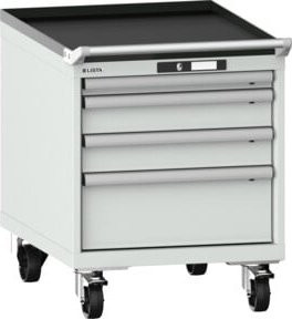 Lista Schubladenschrank mobil 27x36E grau mit Key Lock, B/T/H: 56,4 x 72,5 x 72,3 cm - Bild 1