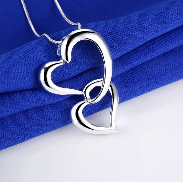 SAY Halskette mit Herzanhänger, 925 Silber, Zirkonia, Damen - Bild 1