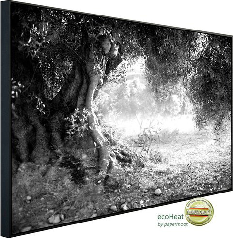 papermoon EcoHeat Infrarotheizung Wald Schwarz Weiss mit Matt-Effekt und App-Steuerung - Bild 1