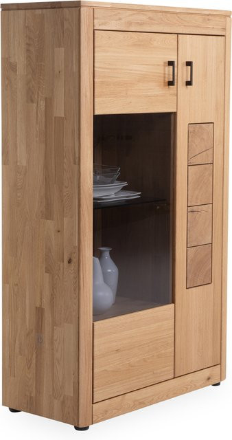 Highboard Mondo Oreum in Braun mit modernen Schranktüren und Regalfächern, B/T/H: 147 x 40 x 63 cm - Bild 1
