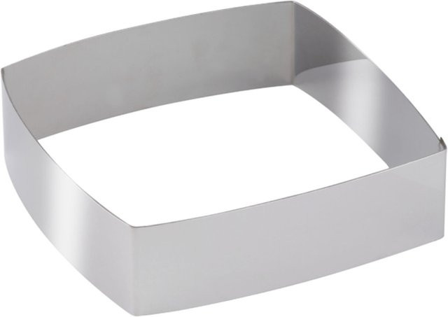 Schneider Dessert- und Tortenring quadratisch gewölbt aus Edelstahl in Silber, Breite: 14 cm, Höhe: 5 cm - Bild 1