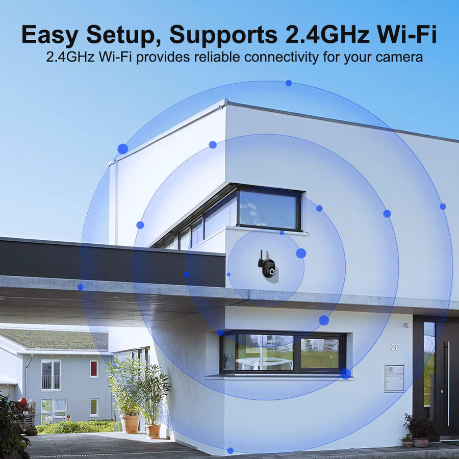 SZSINOCAM 2er Set WLAN IP-Kamera mit 3MP HD Auflösung, PTZ-Funktion, 4-fach Zoom, Nachtsicht in Farbe, Tracking und Zwei-Wege-Audio, Schwarz - Bild 2