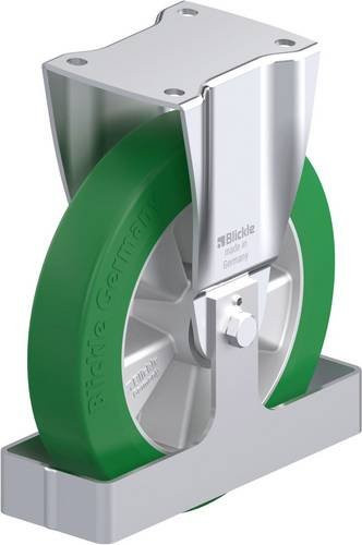Blickle BH-ALST 250K-FS Stahlblech-Bockrolle in Silber mit 250 mm Rad-Durchmesser und 850 kg Tragfähigkeit - Bild 1