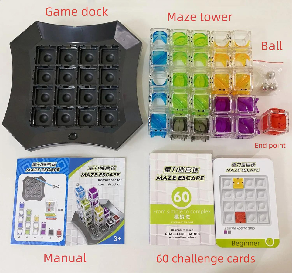 Linyi toy 3D Labyrinth Fluchtball bunt - Bild 4